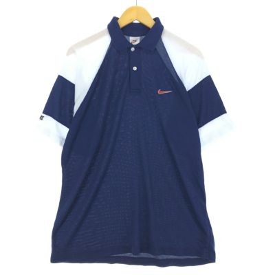 古着 ナイキ NIKE バックプリント 長袖 ラガーシャツ メンズM