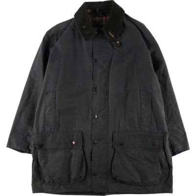 古着 90年代 バブアー Barbour BORDER ボーダー 旧3ワラント バッジ付き ワックスコットン オイルドジャケット 英国製 C46 メンズXL相当 ヴィンテージ /eaa490422 【中古】 【241102】 【K2411】 ss2503_30
