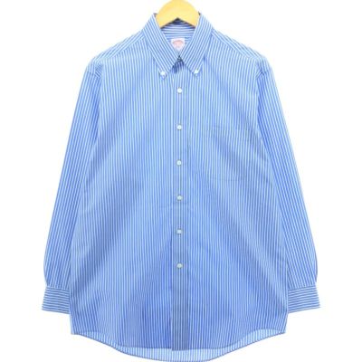 古着 ブルックスブラザーズ Brooks Brothers 346 長袖 ストライプシャツ メンズM相当 /eaa544971 【中古】 【250504】