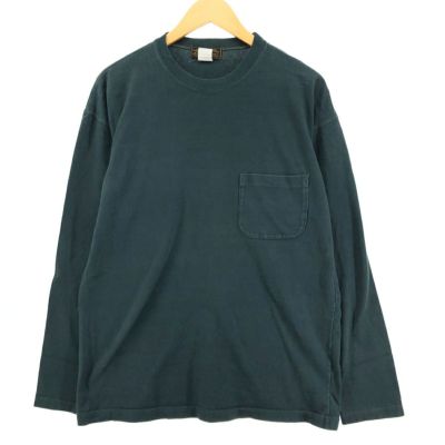 古着 エディーバウアー Eddie Bauer 無地ポケットロングTシャツ