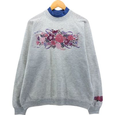 古着 80年代 MORNING SUN 花柄 プリントスウェットシャツ トレーナー USA製 レディースXL相当 ヴィンテージ /eaa544833 【中古】 【250504】 【Elulu/エルル】