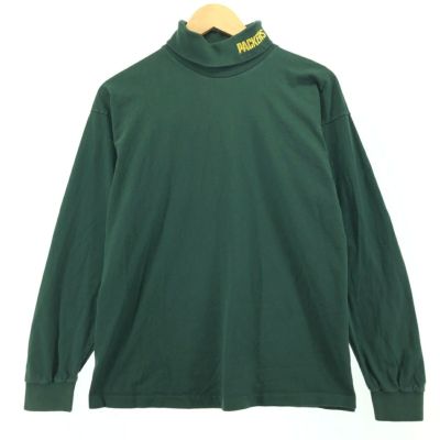 90s　グリーンベイパッカーズ　NFL　ビッグロゴ　古着　グリーン　L 古着 NFL スウェット グリーンベイパッカーズ ワッペン ロゴ刺繍