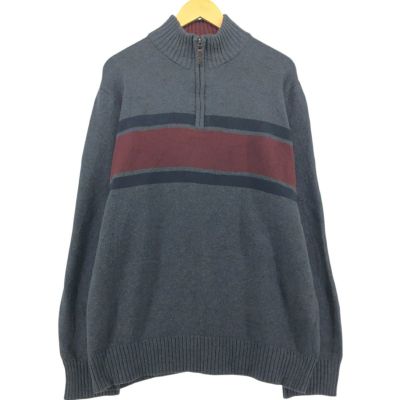 古着 エディーバウアー Eddie Bauer コットンニットハーフジップ