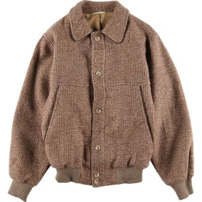 古着 ウールブルゾン イタリア製 メンズL相当 ヴィンテージ /eaa590361