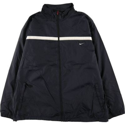 (古着)NIKE ナイキ ナイロンジャケット XXL ブラック 古着 00年代 ナイキ NIKE ナイロンジャケット メンズXXL相当