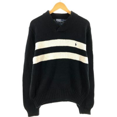 古着 ラルフローレン Ralph Lauren POLO by Ralph Lauren Vネック コットンニットセーター メンズL相当 /eaa501647 【中古】 【250504】