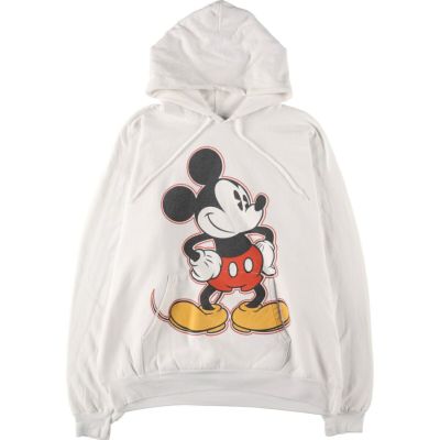 古着 ヘインズ Hanes DISNEY PARKS MICKEY MOUSE ミッキーマウス キャラクター スウェットプルオーバーパーカー メンズXL相当  /eaa500346 【中古】 【241103】
