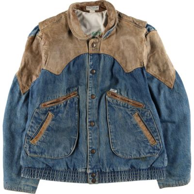 90s GUESS デニムジャケット M ライダース 古着