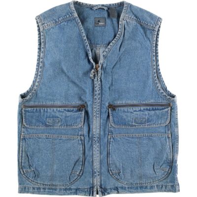古着 リズクレイボーン Liz Claiborne LIZ WEAR デニムベスト メンズL相当 /eaa544741 【中古】 【250505】