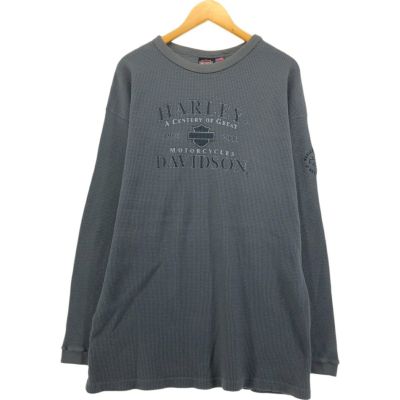 古着 90年代 ハーレーダビッドソン Harley-Davidson サーマルロンT ワッフル USA製 メンズXXL相当 ヴィンテージ /eaa543319 【中古】 【250505】