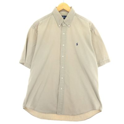 古着 Ralph Lauren BLAKE 黒BD半袖シャツ　レアメンズM 古着 ラルフローレン Ralph Lauren BLAKE 半袖 ボタンダウン