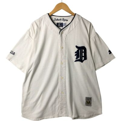 古着 スターター Starter MLB DETROIT TIGERS デトロイトタイガース ゲームシャツ ベースボールシャツ メンズXL相当 /eaa546544 【中古】 【250505】 【NL2503】