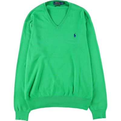 古着 ラルフローレン Ralph Lauren POLO RALPH LAUREN Vネック コットンニットセーター メンズL相当 /eaa463718 【中古】 【250505】