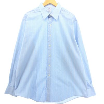 古着 ブルックスブラザーズ Brooks Brothers Est.1818 マルチストライプ 長袖 コットンストライプシャツ USA製 メンズXL相当 /eaa544963 【中古】 【250505】