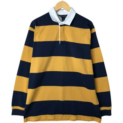 古着 90年代 ランズエンド LANDS END ボーダー柄 長袖 ラガー