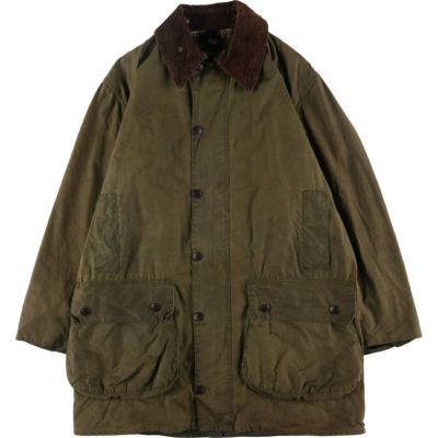 古着 90年代 バブアー Barbour BORDER ボーダー 旧3ワラント ワックスコットン オイルドジャケット 英国製 C40 メンズM相当 ヴィンテージ /evb007779 【中古】 【241021】 【K2411-200pt】 ss2503_30