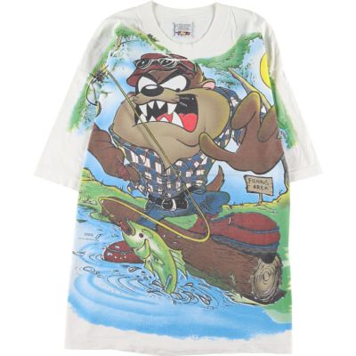 古着 90年代 TASMANIAN DEVIL タズマニアンデビル 大判プリント