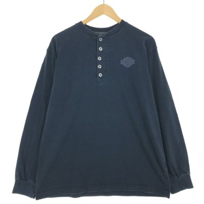 古着 ハーレーダビッドソン Harley-Davidson ヘンリーネック ロングTシャツ ロンT USA製 メンズM相当 /eaa497514 【中古】 【241104】 ss2503_30