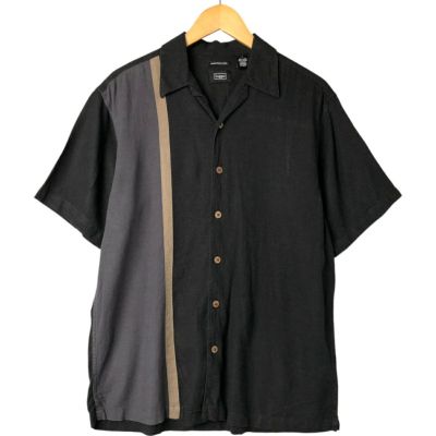 haggar レーヨン rayon スミクロ 半袖シャツ　黒　ヴィンテージ M haggar レーヨン rayon スミクロ 半袖シャツ 黒 ヴィンテージ M