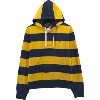 古着 ラルフローレン Ralph Lauren POLO by Ralph Lauren ボーダー柄 ワンポイントロゴスウェットシャツ トレーナー メンズM相当 /eaa543247 【中古】 【250506】