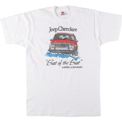 古着 90年代 フルーツオブザルーム FRUIT OF THE LOOM JEEP CHEROKEE ジープ チェロキー アドバタイジングTシャツ USA製 メンズL相当 ヴィンテージ /eaa546233 【中古】 【250507】