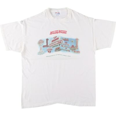 古着 ヘインズ Hanes KRISPY KREME DOUGHNUTS クリスピー クリーム ドーナツ アドバタイジングTシャツ メンズL相当 ヴィンテージ /eaa546230 【中古】 【250507】