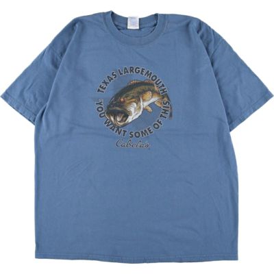 古着 90年代 アンビル anvil 魚柄 アニマルプリントTシャツ USA製