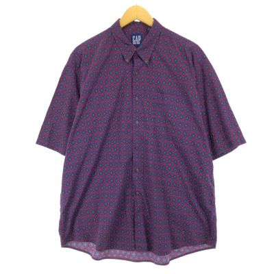 古着 90年代 ギャップ GAP オールドギャップ 総柄 半袖 ボタンダウンシャツ メンズXL ヴィンテージ /eaa450233 【中古】 【240522】 ss2501_10