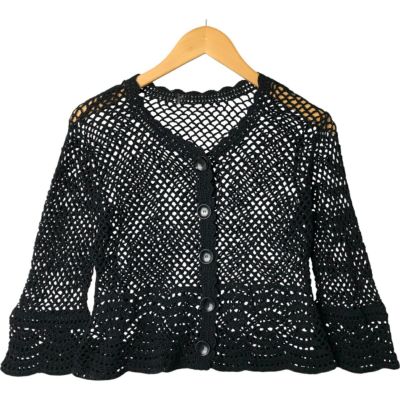 古着 SAINT TROPEZ WEST クロップド丈 クロシェニット