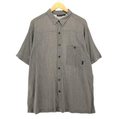 グッドカラーアイテム◎2000sビンテージPatagoniaパタゴニア半袖コットンポリチェックシャツLマルチカラーORGANIC COTTONアメカジn24335 patagonia - 13年製 パタゴニア チェック 半袖 シャツ メンズ M