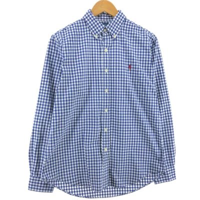 コリアグランドセール 古着 ラルフローレン Ralph Lauren CUSTOM FIT ギンガムチェック シャツ+ブラウス(長袖+七分)