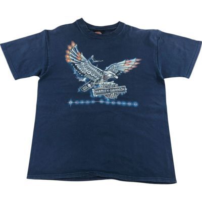古着 90年代 ハーレーダビッドソン Harley-Davidson 鷲柄 イーグル柄 モーターサイクル バイクTシャツ USA製 メンズL相当 ヴィンテージ /eaa546202 【中古】 【250509】