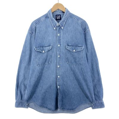 古着 90年代 ギャップ GAP DENIM オールドギャップ 長袖 デニムシャツ ...