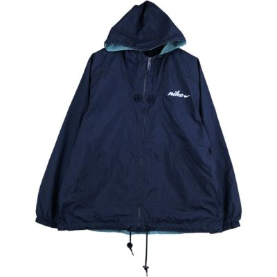 古着 90年代 ナイキ NIKE フード付き ウインドブレーカー メンズM相当