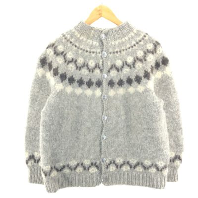 古着 GREEK KNITWEAR ノルディック ウールニットカーディガン ...