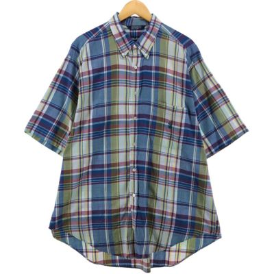 古着 90年代 ノーティカ NAUTICA パッチワーク 半袖 ボタン
