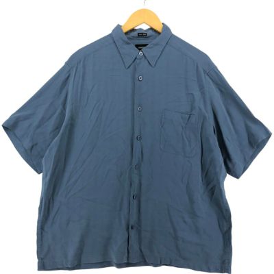 古着 リズクレイボーン Liz Claiborne チェック柄 半袖 シルクシャツ ボックスシャツ メンズXL相当 /eaa536271 【中古】 【250413】