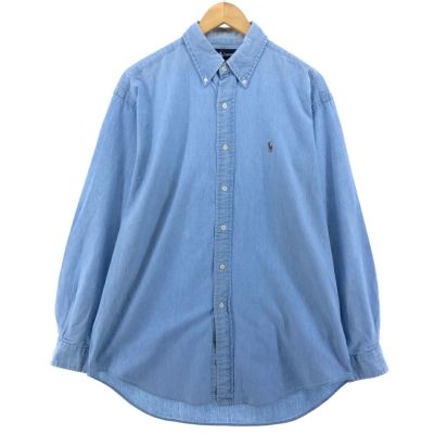 ラルフローレン BLARE 長袖シャツ 90's Polo Ralph Lauren BLAIRE BD Shirt Black M / ポロ