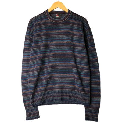 古着 90年代 VICTORIA DRY GOODS ボーダー柄 ウールニットセーター USA