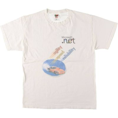 古着 90年代 フルーツオブザルーム FRUIT OF THE LOOM Microsoft アドバタイジングTシャツ メンズL相当 ヴィンテージ /eaa546097 【中古】 【250510】