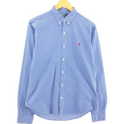 古着 ラルフローレン Ralph Lauren POLO by Ralph Lauren ギンガムチェック 長袖 ボタンダウンチェックシャツ メンズM相当 /eaa546829 【中古】 【250510】