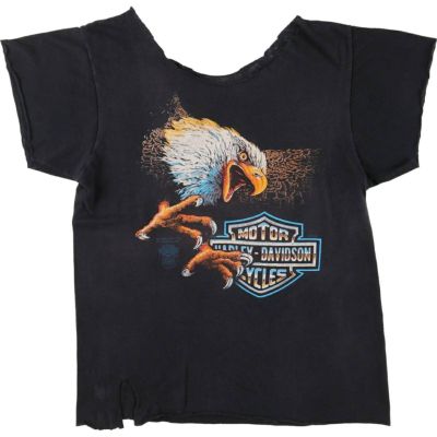 古着 ハーレーダビッドソン Harley-Davidson 3D EMBLEM 鷲柄 イーグル柄 モーターサイクル バイクTシャツ レディースL相当 /eaa547459 【中古】 【250510】 【Elulu/エルル】