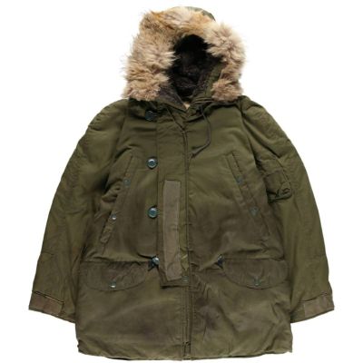 古着 80年代 米軍実品 N-3B ミリタリー フライトジャケット USA製 X