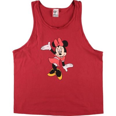 DISNEY DESIGNS MINNIE MOUSE ミニーマウス ノースリーブ トップス USA製 レディースXL ヴィンテージ /eaa156779 【210430】