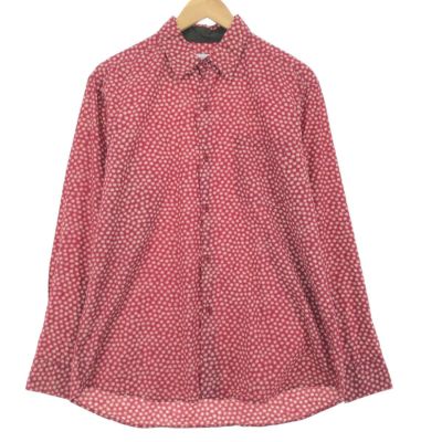 古着 アニエスベー agnes b. HOMME 総柄 長袖 コットンシャツ