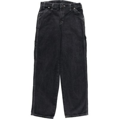 90s Dickies ペインターパンツ ブラックデニム フェード