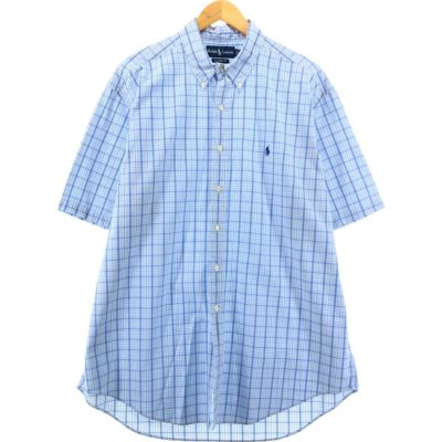 古着 ラルフローレン Ralph Lauren CLASSIC FIT 半袖 ボタンダウン チェックシャツ メンズXL相当 /eaa548614 【中古】 【250512】