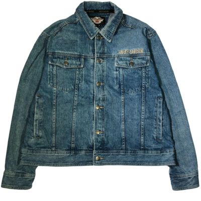 古着屋で買ったデニムジャケット/Harley-Davidson
