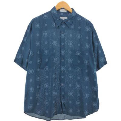 古着 リズクレイボーン Liz Claiborne claiborne 総柄 半袖 レーヨンシャツ メンズL相当 /eaa548633 【中古】 【250512】