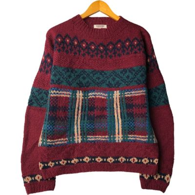 古着 80年代 DALE OF NORWAY 総柄 ノルディックセーター レディースM